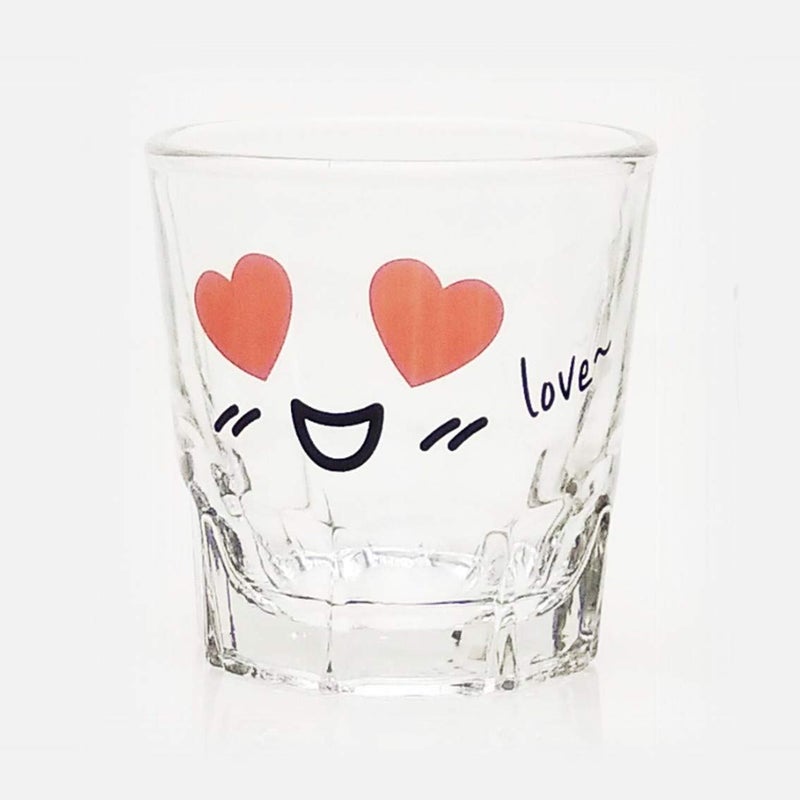 LENITH] Korean Soju Shot Glasses Sets, 1.7 oz, Character Clear Glass, Heart Shaped Glass for Whiskey,Tequila and Liquor. (Characters) - Image 5